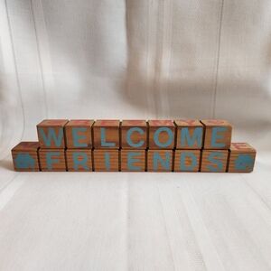 Changeable Wooden Word Blocks – Christmas, Easter, Valentine & Welcome Decor
